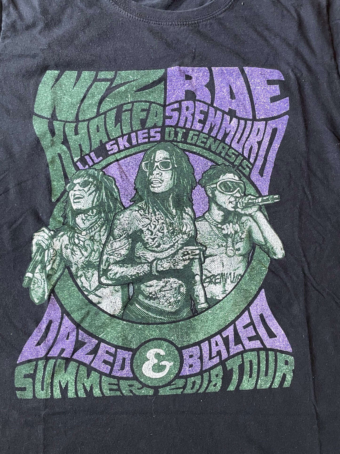 (M) Wiz Khalifa and Rae Sremmurd "Dazed & Blazed" Tour Tee ‘18