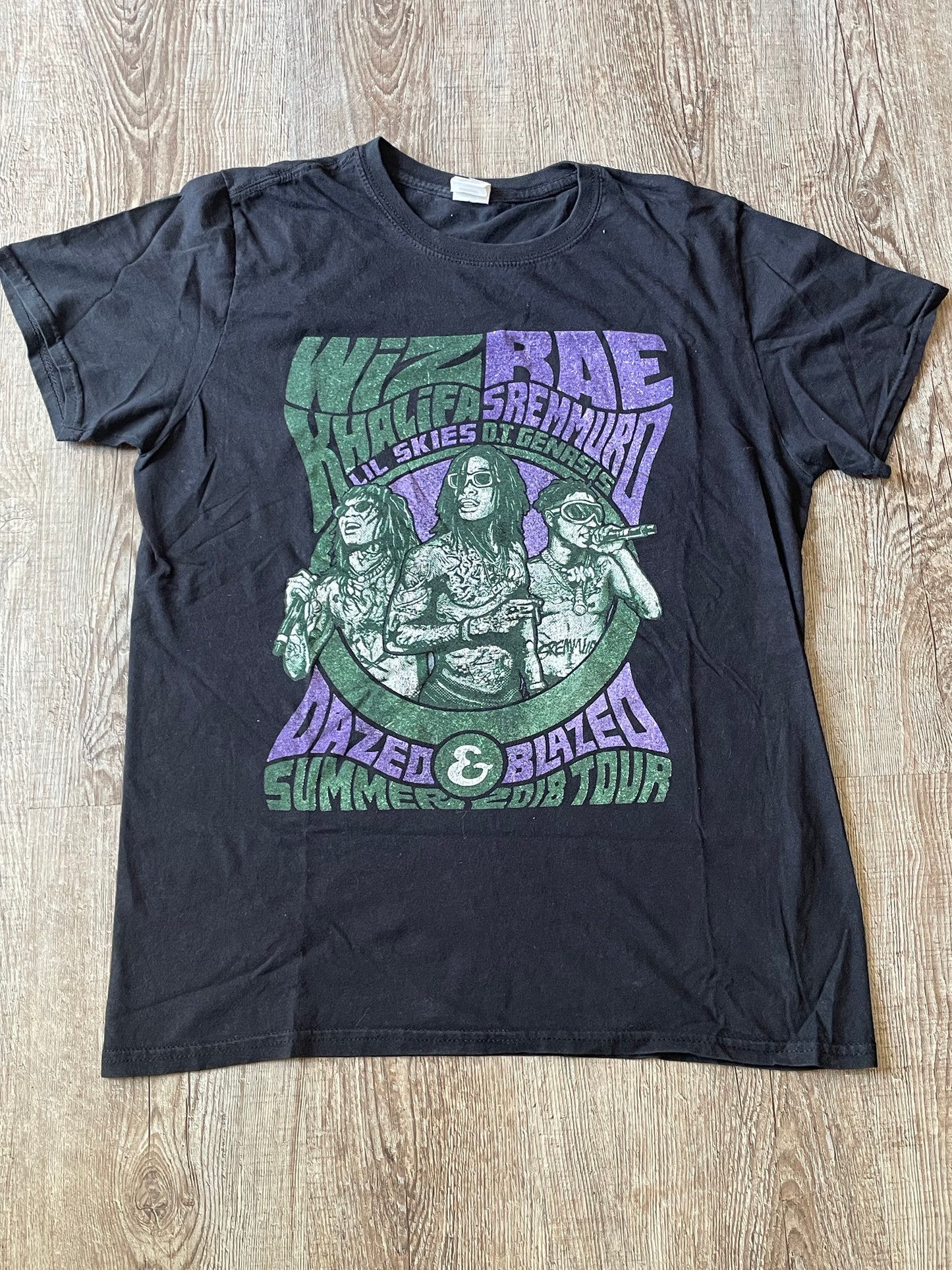 (M) Wiz Khalifa and Rae Sremmurd "Dazed & Blazed" Tour Tee ‘18