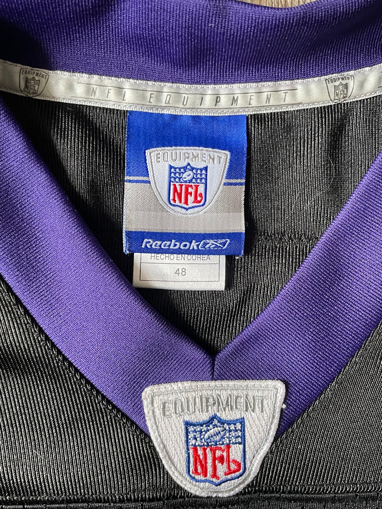 (L) REEBOK Official On-Field Baltimore Ravens "Ed Reed" Jersey