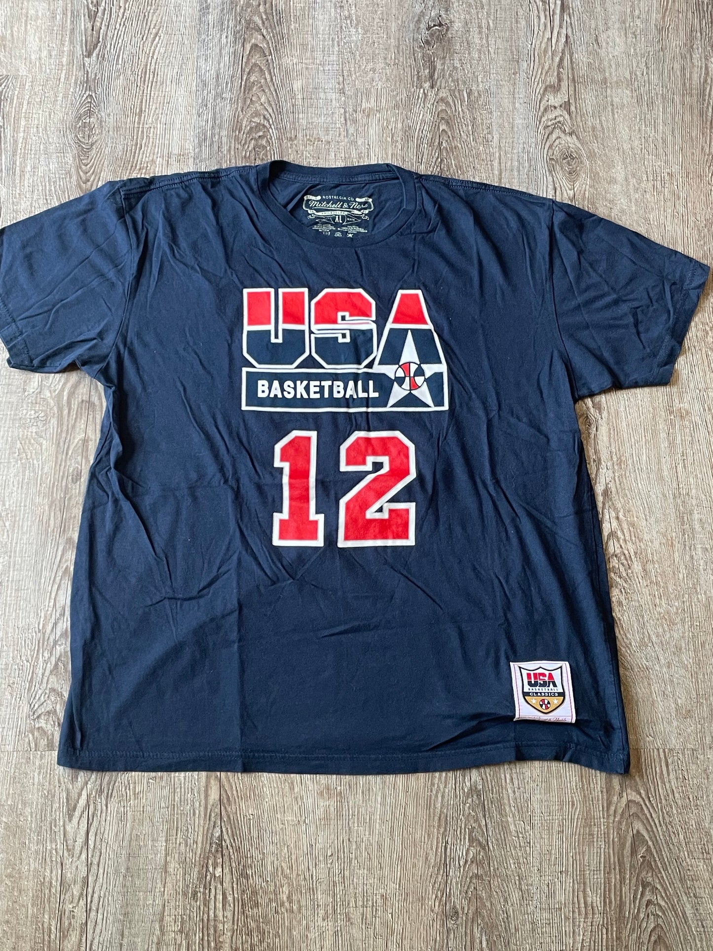 (S) MITCHELL AND NESS "John Stockton" Team USA Tshirt