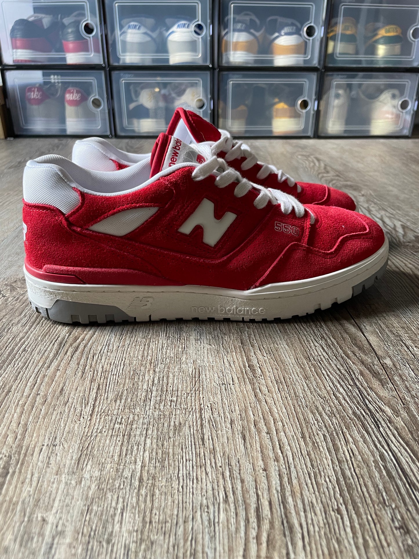(9.5) NEW BALANCE 550 "Suede Pack Red"