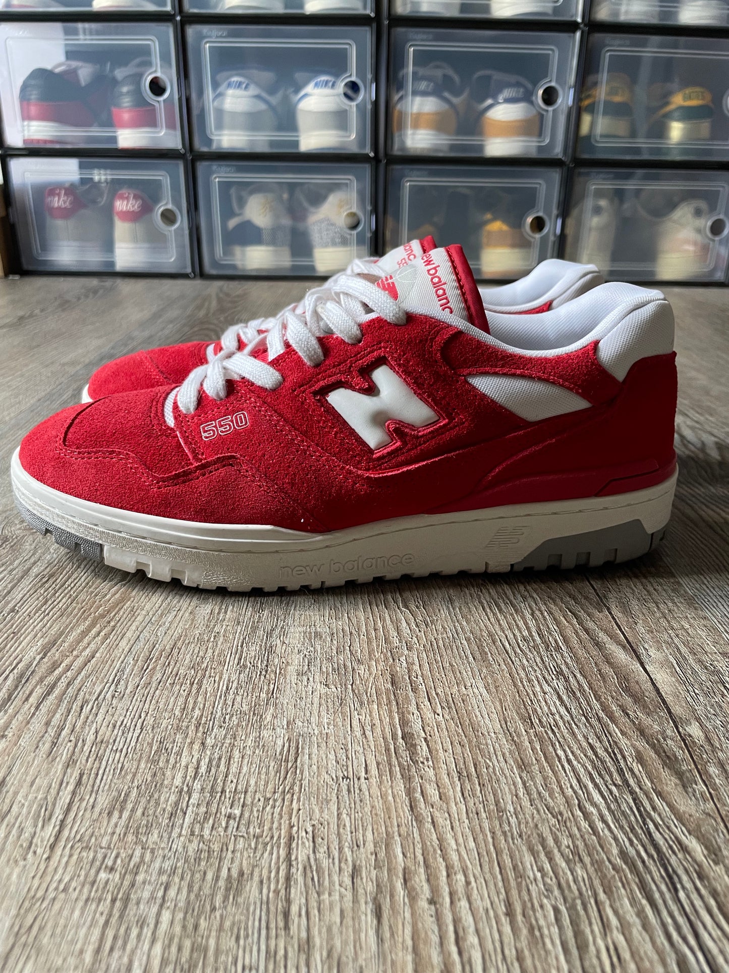 (9.5) NEW BALANCE 550 "Suede Pack Red"