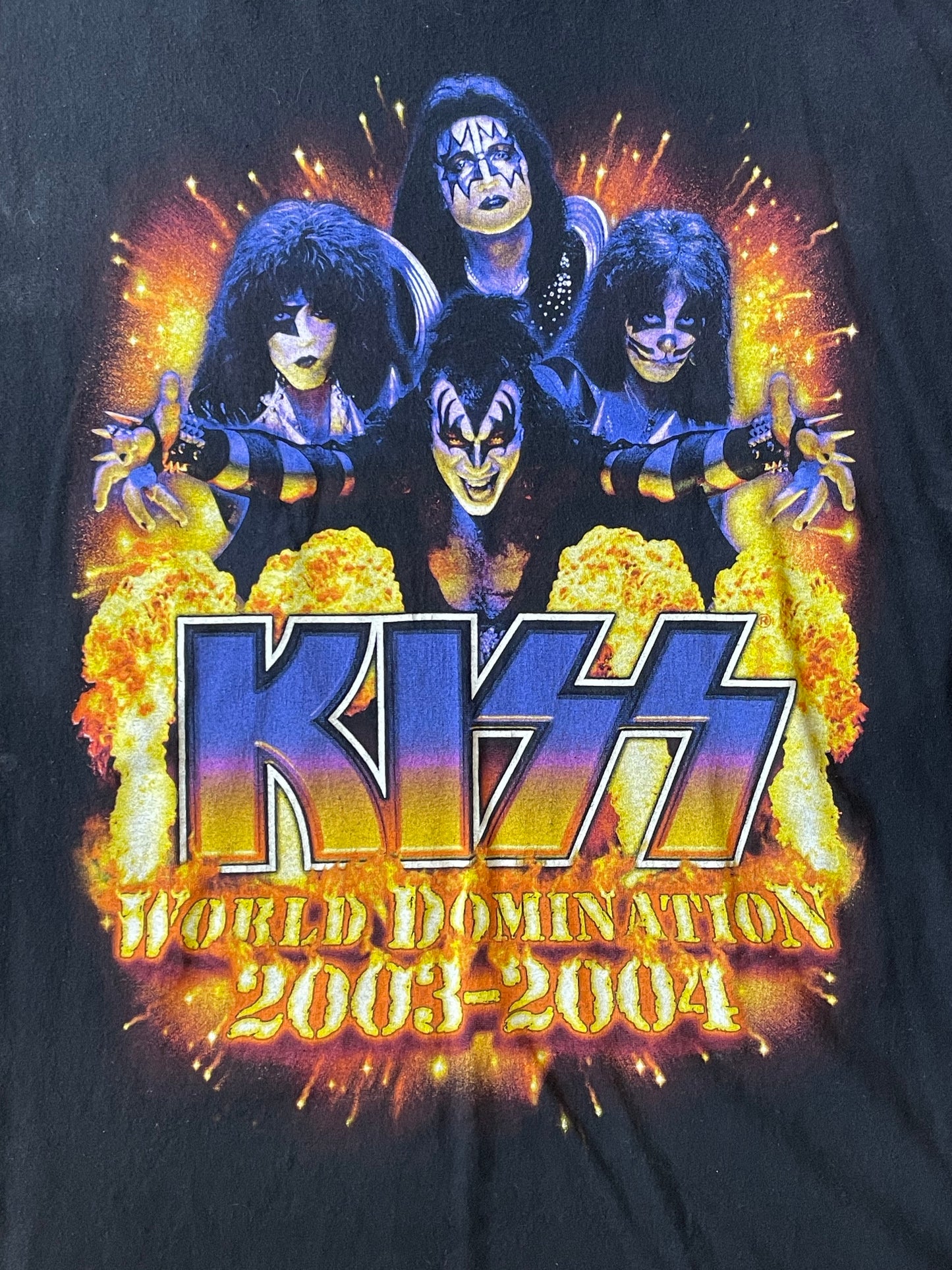 (2XL) Vintage KISS "World Domination 2003-2004" Tour Tee